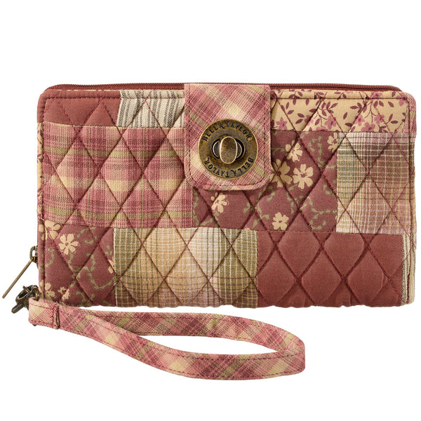 Burgundy Patch RFID Cash System Wallet