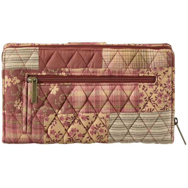 Burgundy Patch RFID Cash System Wallet