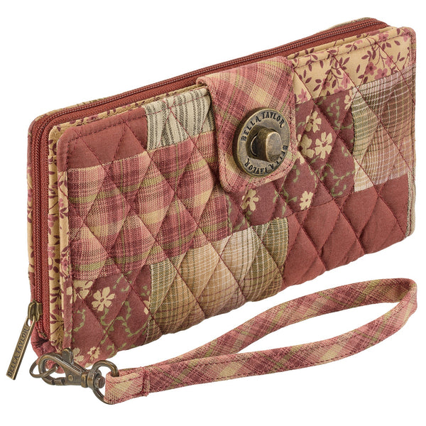 Burgundy Patch RFID Cash System Wallet