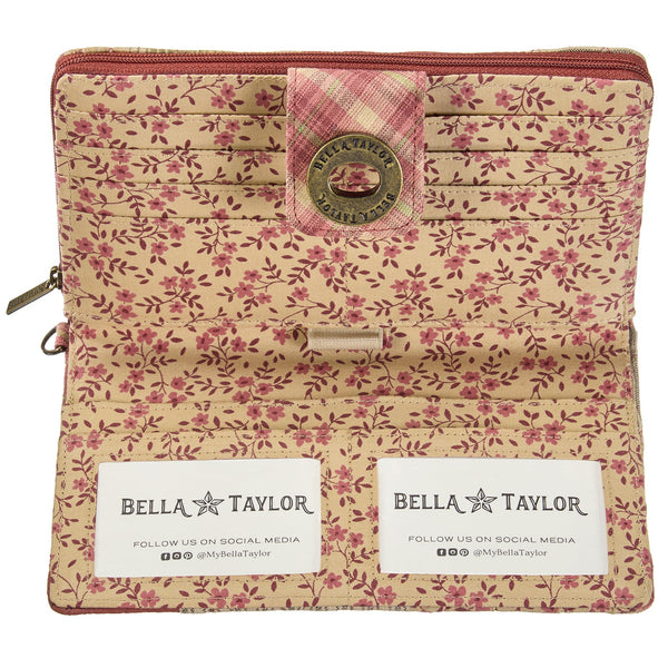 Burgundy Patch RFID Cash System Wallet