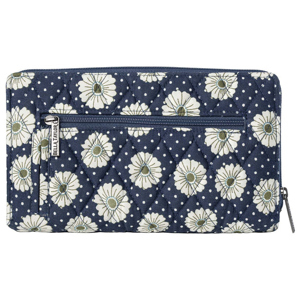 Dotted Daisy Navy RFID Cash System Wallet