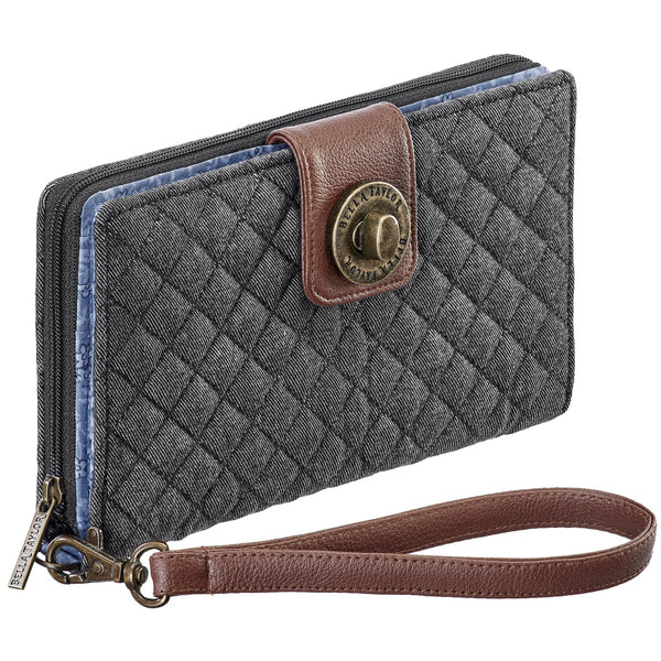 Dark Denim RFID Cash System Wallet