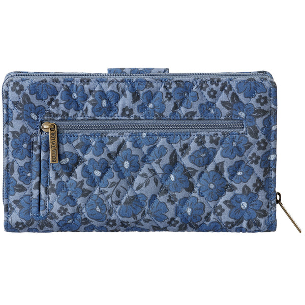 Navy Floral RFID Cash System Wallet