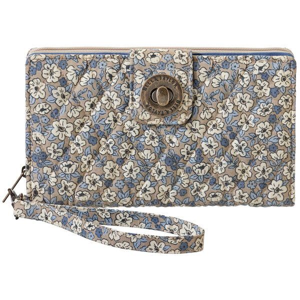 Khaki Floral RFID Cash System Wallet
