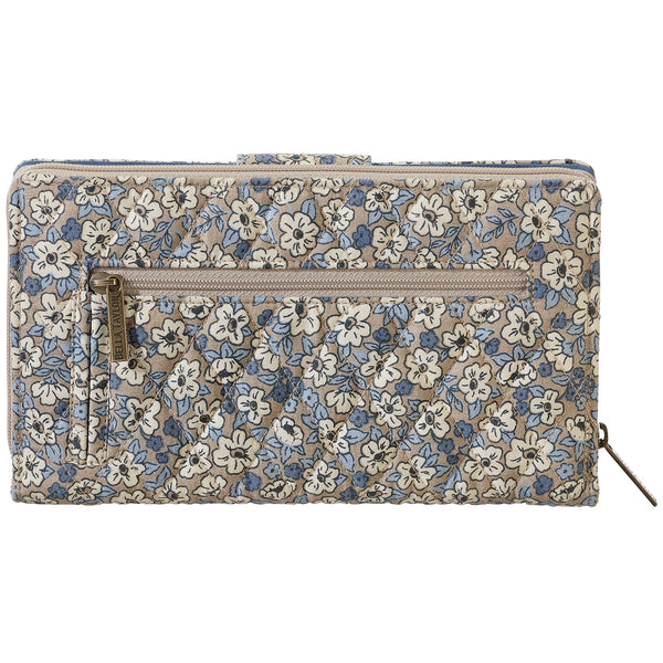 Khaki Floral RFID Cash System Wallet
