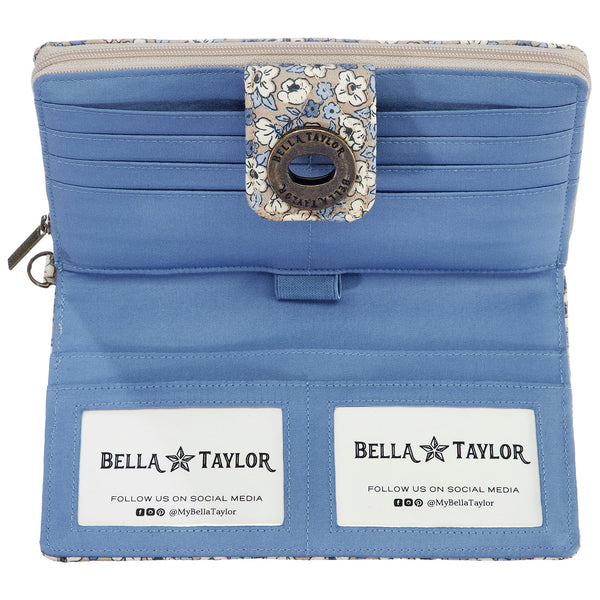 Khaki Floral RFID Cash System Wallet