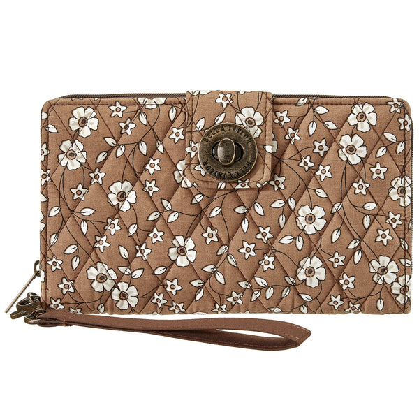 Vintage Vine Brown RFID Cash System Wallet