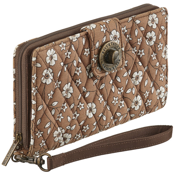 Vintage Vine Brown RFID Cash System Wallet