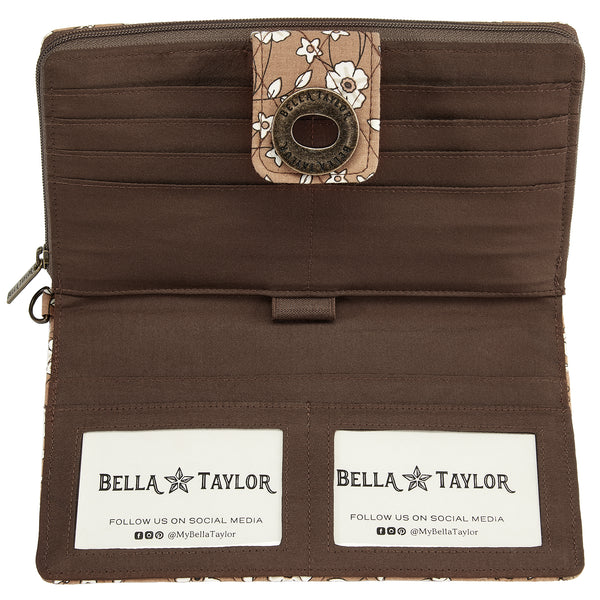 Vintage Vine Brown RFID Cash System Wallet