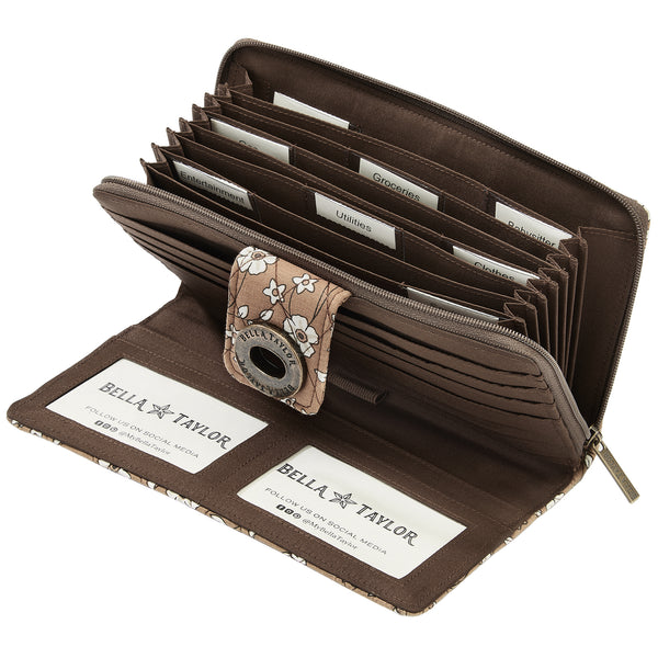 Vintage Vine Brown RFID Cash System Wallet