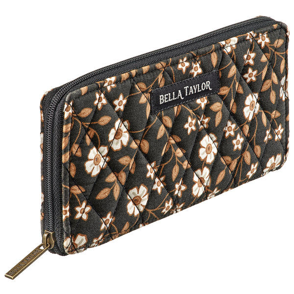 Vintage Vine Midnight RFID Slim Card Wallet