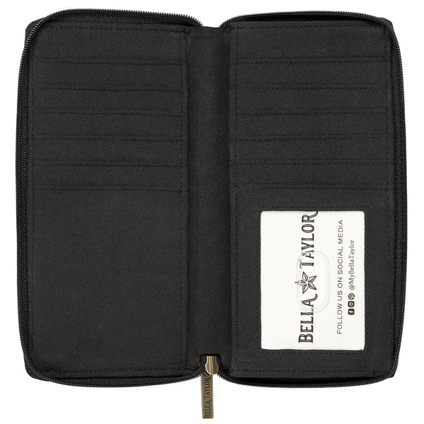Vintage Vine Midnight RFID Slim Card Wallet