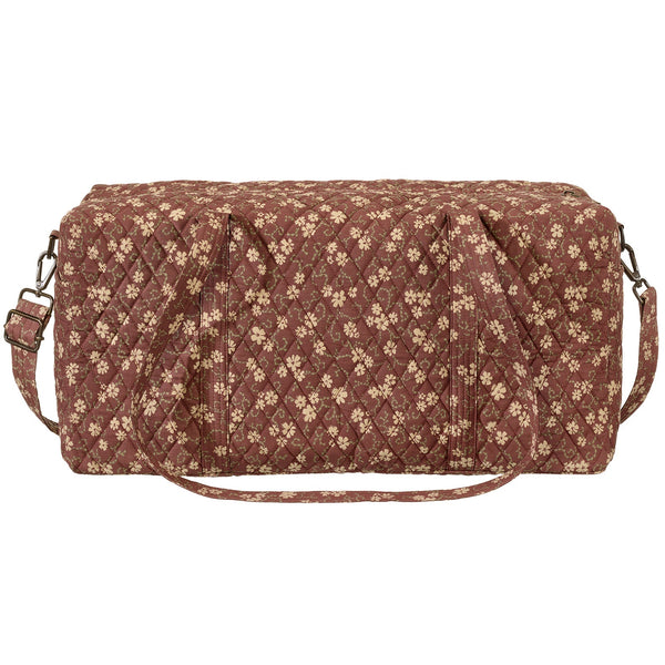 Burgundy Floral Duffle