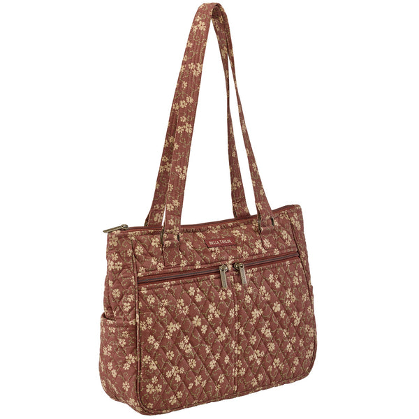 Burgundy Floral Everyday Tote