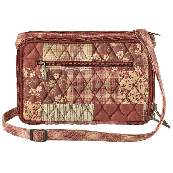 Burgundy Patch Essentials Wallet Crossbody