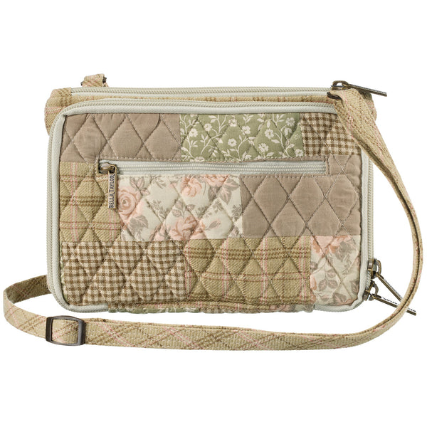 Cameo Rose Patchwork Essentials Wallet Crossbody