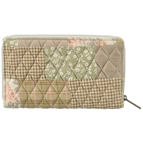 Cameo Rose Patchwork RFID Wrist Strap Wallet