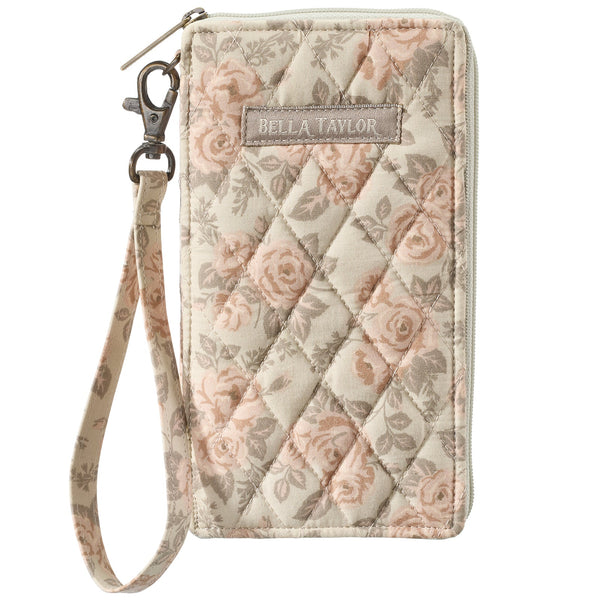 Cameo Rose RFID Cell Phone Wristlet