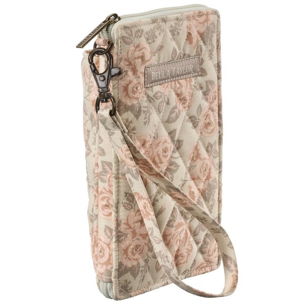 Cameo Rose RFID Cell Phone Wristlet