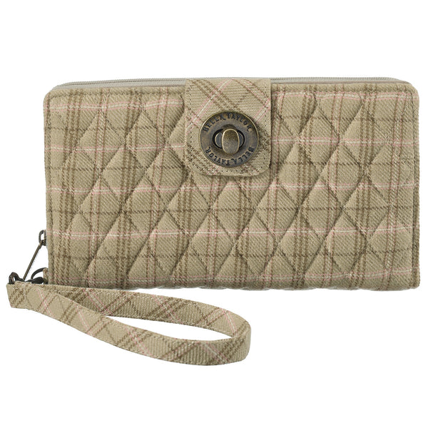 Willow Plaid RFID Cash System Wallet