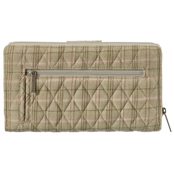 Willow Plaid RFID Cash System Wallet