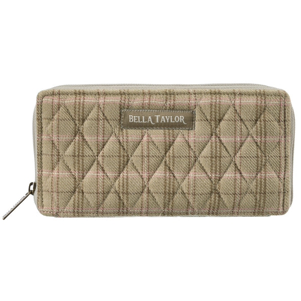 Willow Plaid RFID Slim Card Wallet