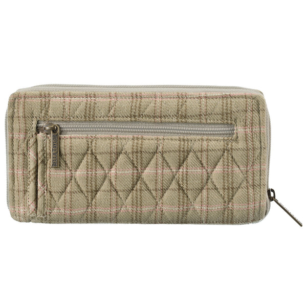 Willow Plaid RFID Slim Card Wallet