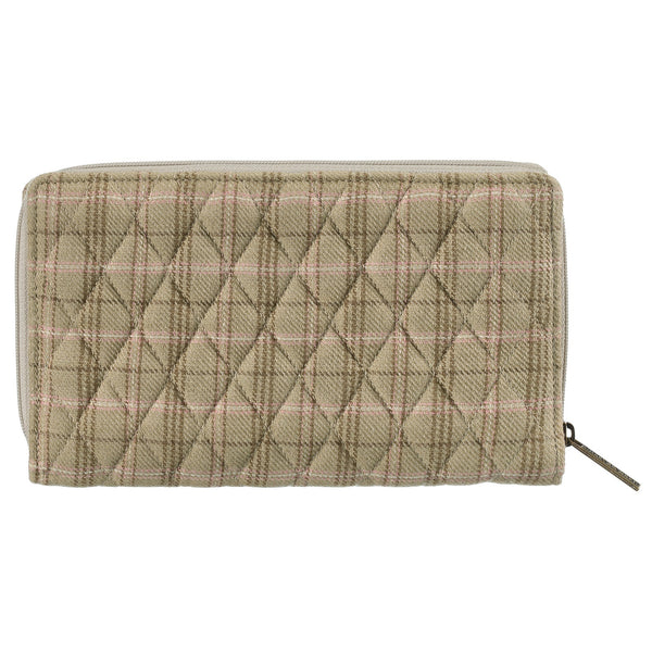 Willow Plaid RFID Wrist Strap Wallet