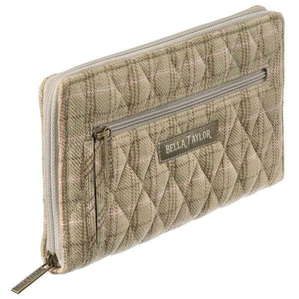 Willow Plaid RFID Wrist Strap Wallet