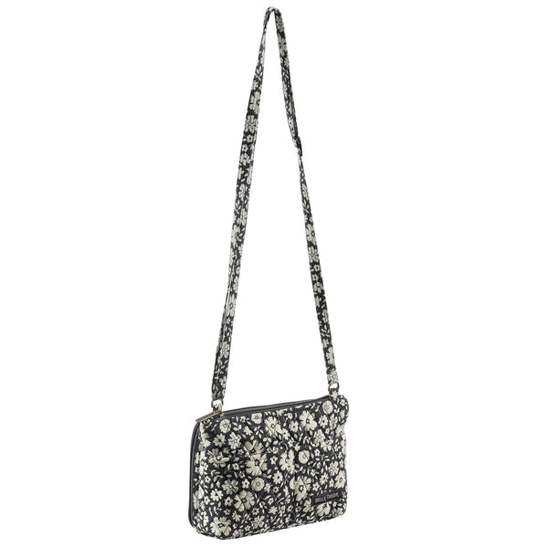 Bicolor Floral Black Essentials Wallet Crossbody
