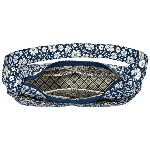 Bicolor Floral Navy Blakely Shoulder Bag