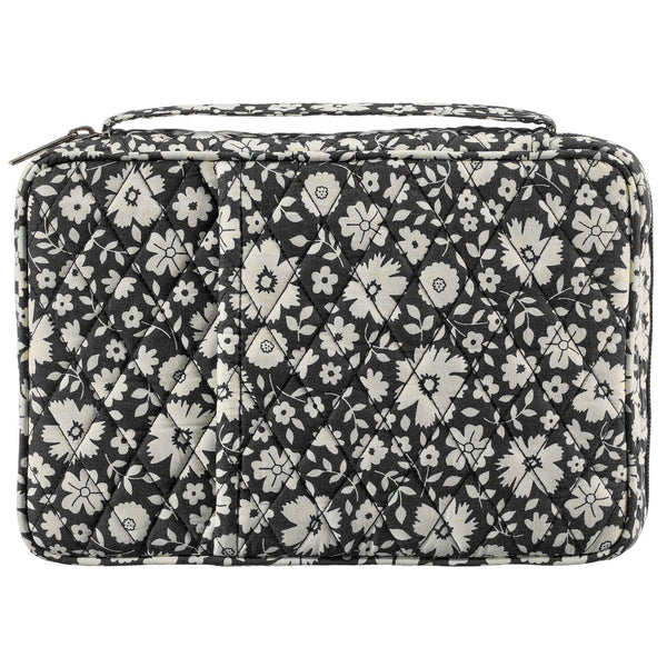 Bicolor Floral Black Small Bible Cover
