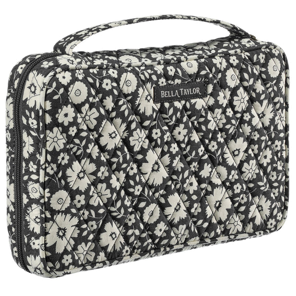 Bicolor Floral Black Small Bible Cover