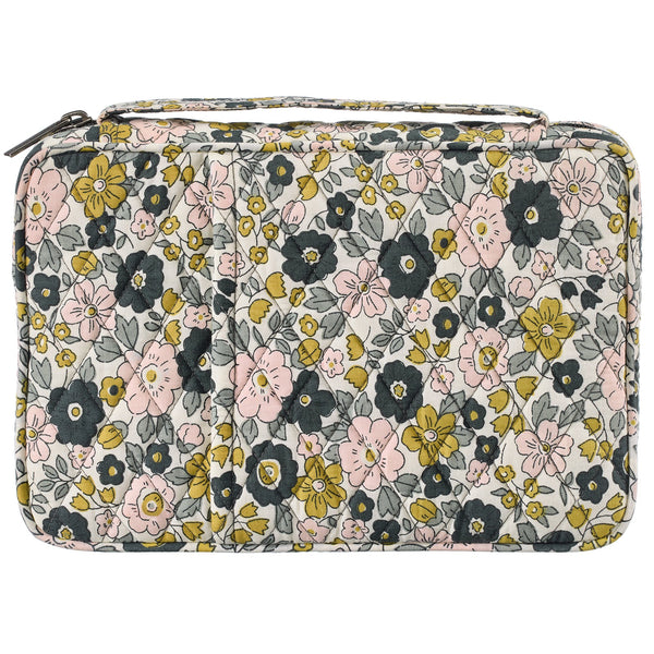 Delicate Floral Charcoal Small Bible Cover