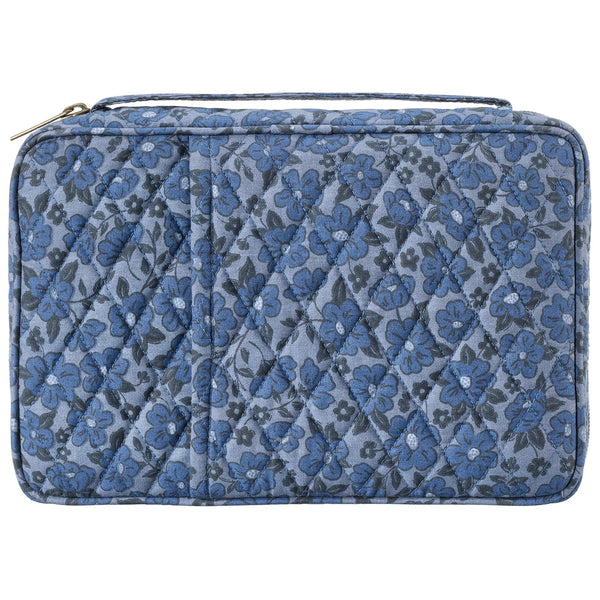 Navy Floral Small Bible Cover