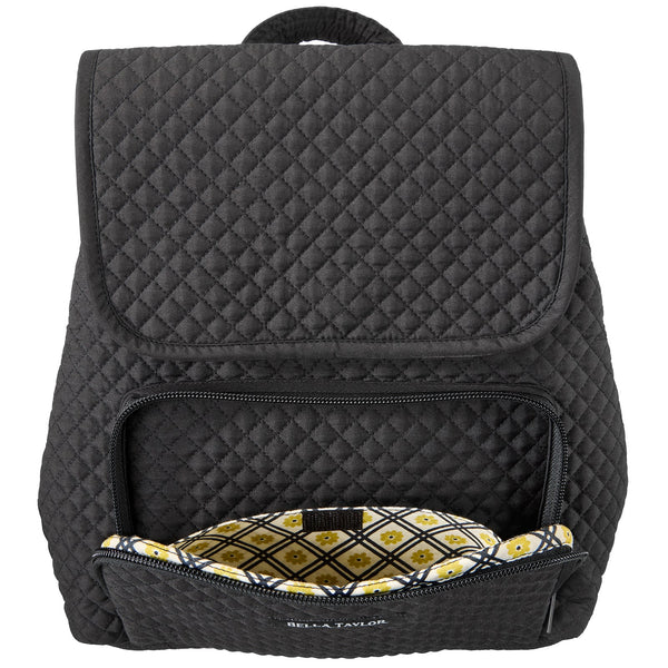 Solid Black Mini Backpack