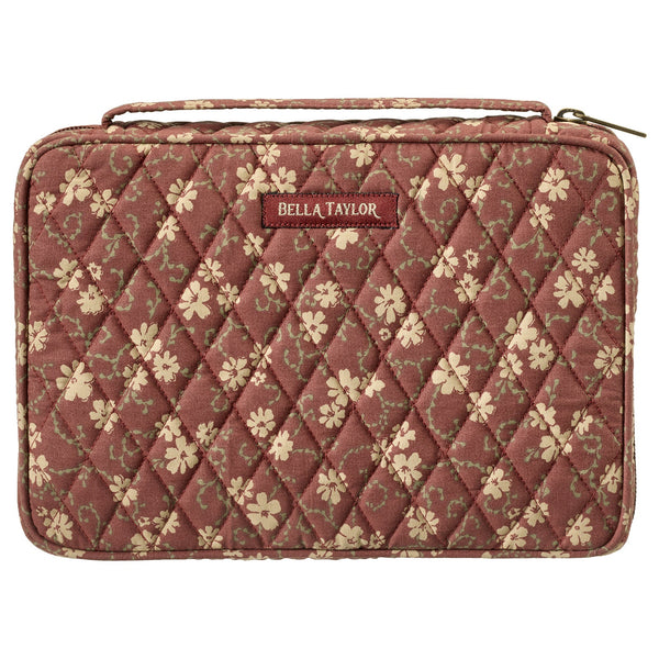 Burgundy Floral Small Bible Cover