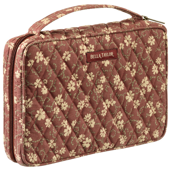 Burgundy Floral Small Bible Cover