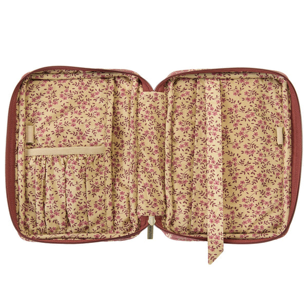 Burgundy Floral Small Bible Cover