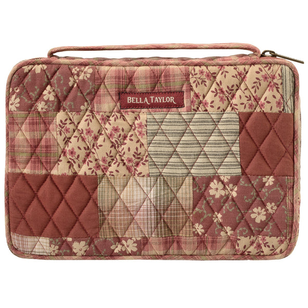Burgundy Patch Small Bible Cover