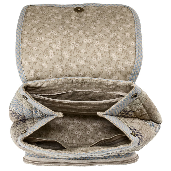 Khaki Patchwork Mini Backpack