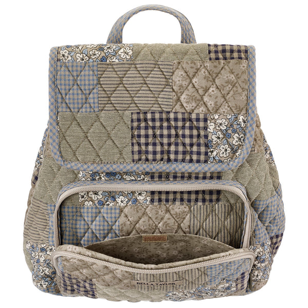 Khaki Patchwork Mini Backpack