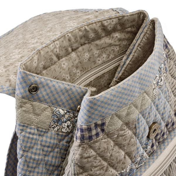 Khaki Patchwork Mini Backpack