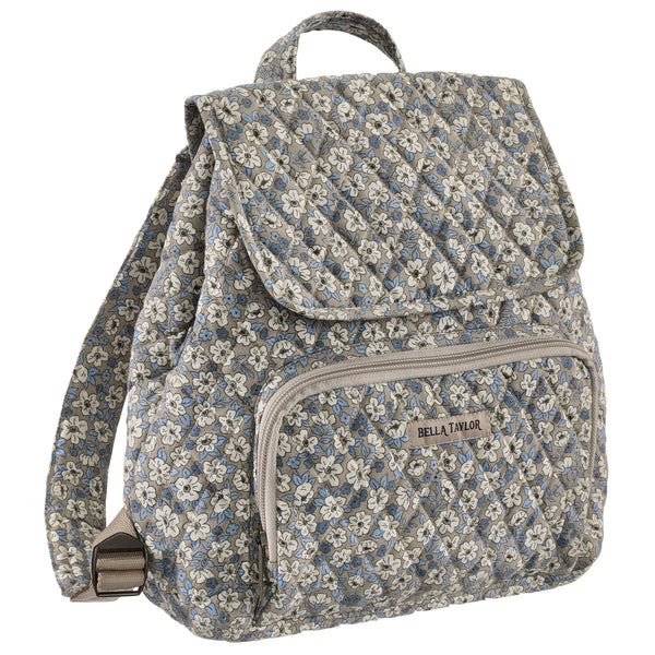 Khaki Floral Mini Backpack