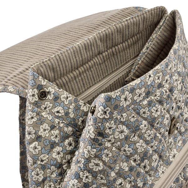 Khaki Floral Mini Backpack