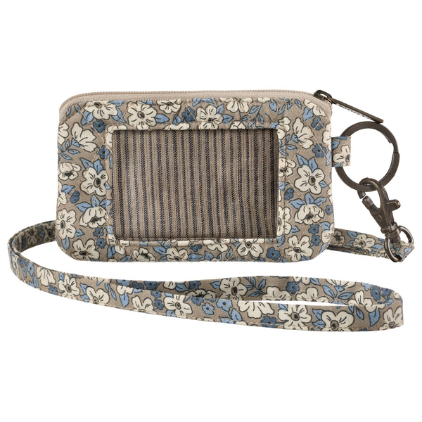 Khaki Floral ID Lanyard