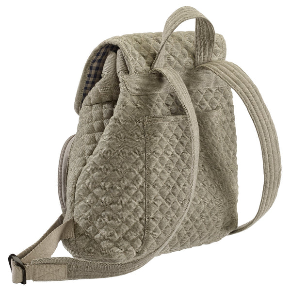 Khaki Chambray Mini Backpack