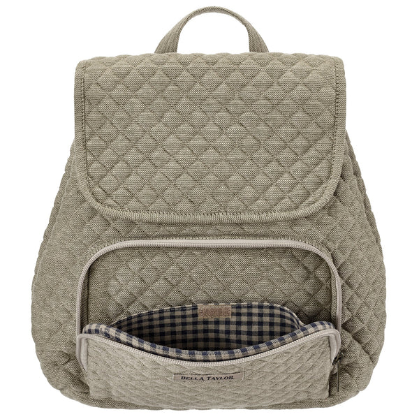 Khaki Chambray Mini Backpack
