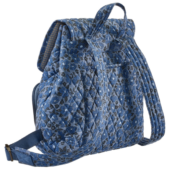 Navy Floral Mini Backpack