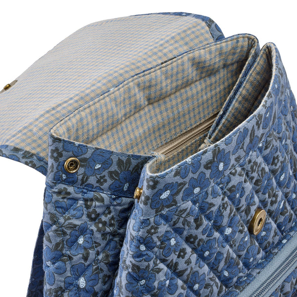 Navy Floral Mini Backpack